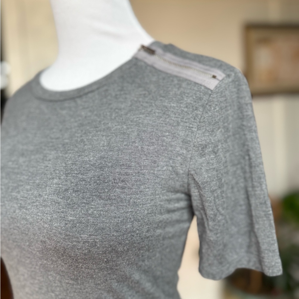 Banana Republic Gray Women's Midi Dress  with Shoulder Zipper - Size XS